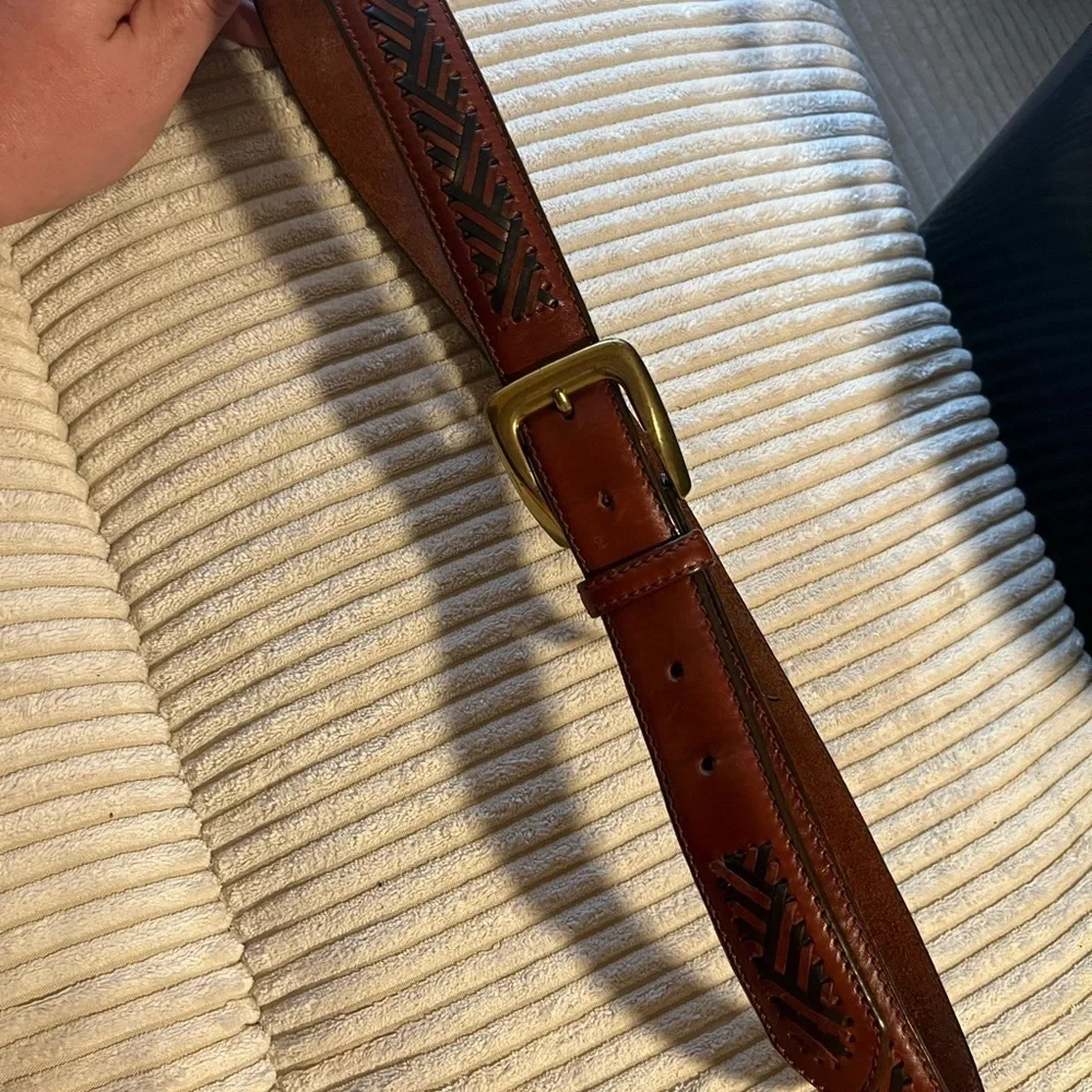 Brighton men’s brown &  black Leather Belt 38 xl